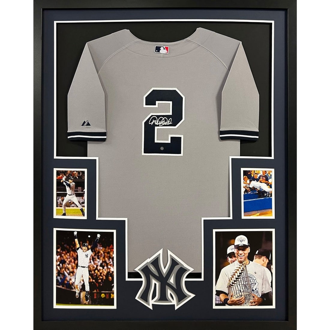 Derek Jeter Autographed Framed Jersey Steiner Authentic 42x34: Derek Jeter Autographed Framed Jersey Steiner Authentic 42x34 Celebrate the legacy of baseball icon Derek Jeter with this stunning framed autographed grey jersey. This authentic piece is certified by 