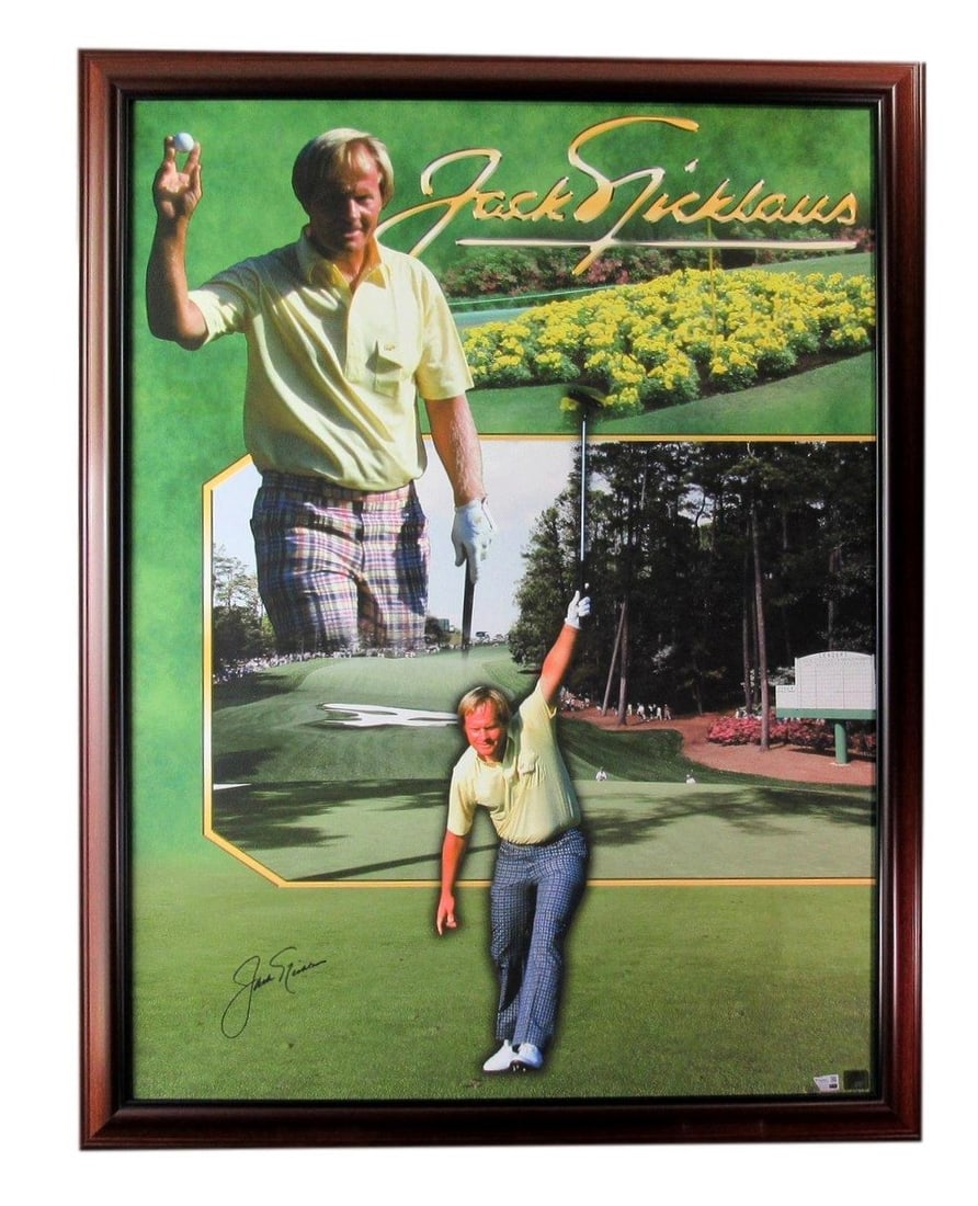 Framed XL Canvas Photo Hand Signed by Jack Nicklaus with Autograph (1 of 3)