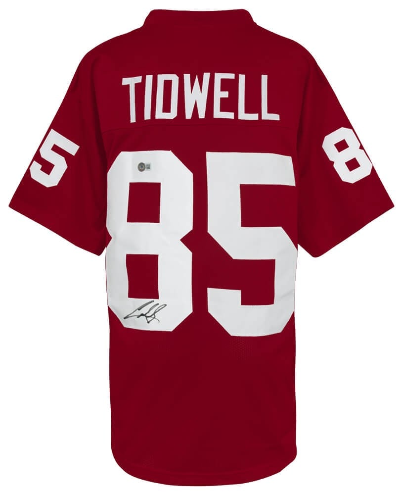 Cuba Gooding Jr Signed Red Tidwell Jersey with Beckett COA: Cuba Gooding Jr Signed Red Tidwell Jersey with Beckett COA This is a red custom football jersey signed by Cuba Gooding Jr., known for his iconic role as Rod Tidwell in the film Jerry Maguire. The jers