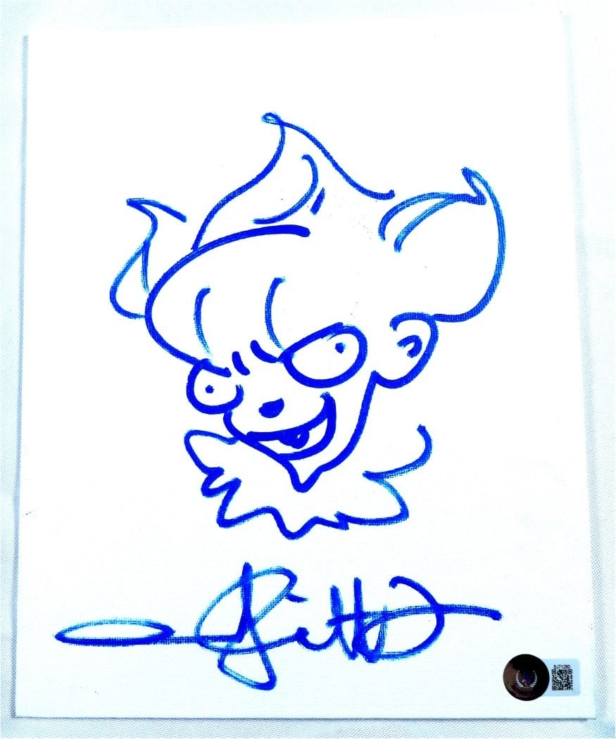 Andy Muschietti Signed Pennywise Canvas Sketch 8x10 Beckett Authenticated: Andy Muschietti Signed Pennywise Canvas Sketch 8x10 Beckett Authenticated This striking autographed canvas sketch features the iconic character Pennywise from the film IT!, created by renowned directo