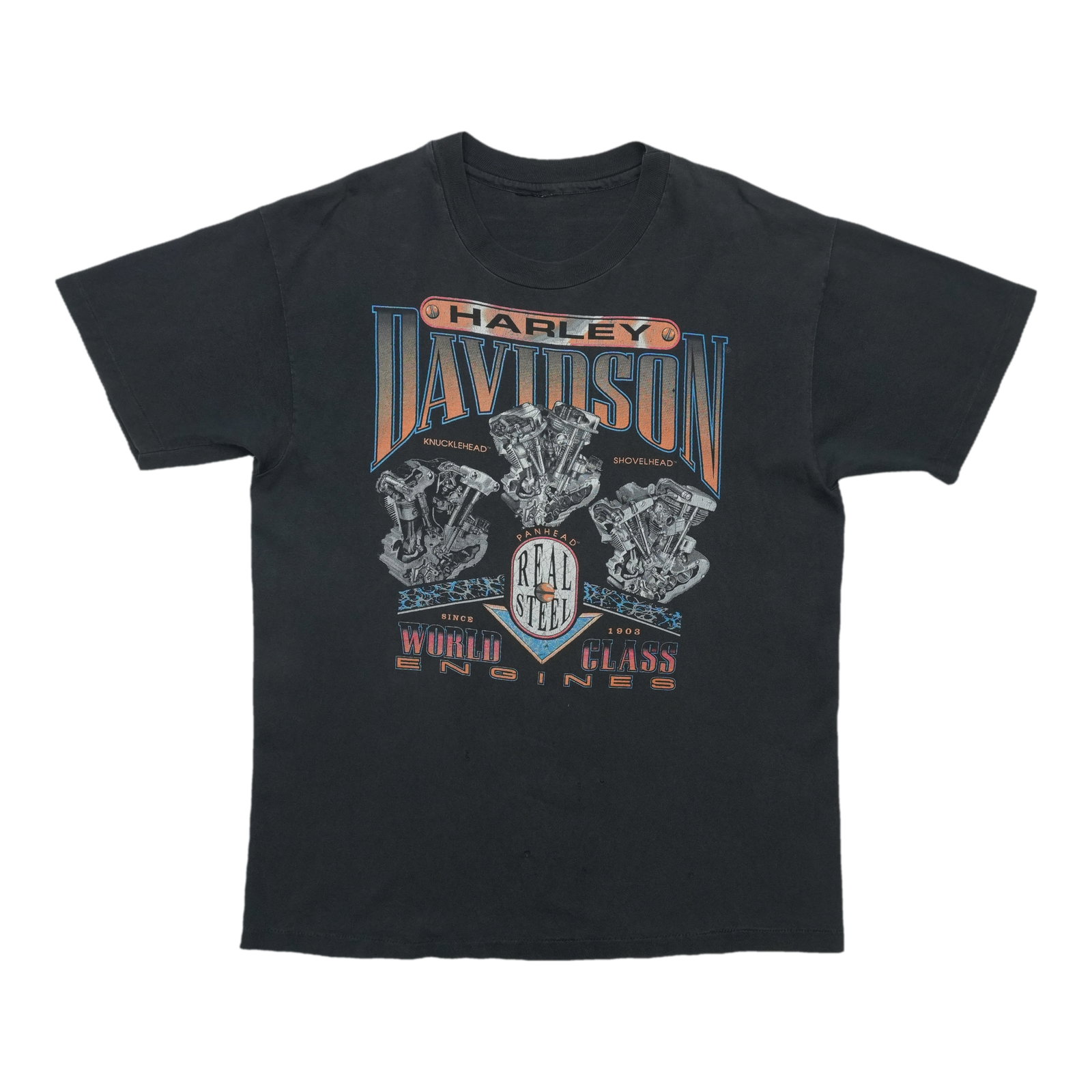 Harley Davidson Fat Hawg 1990s Black Cotton Shirt (1 of 5)