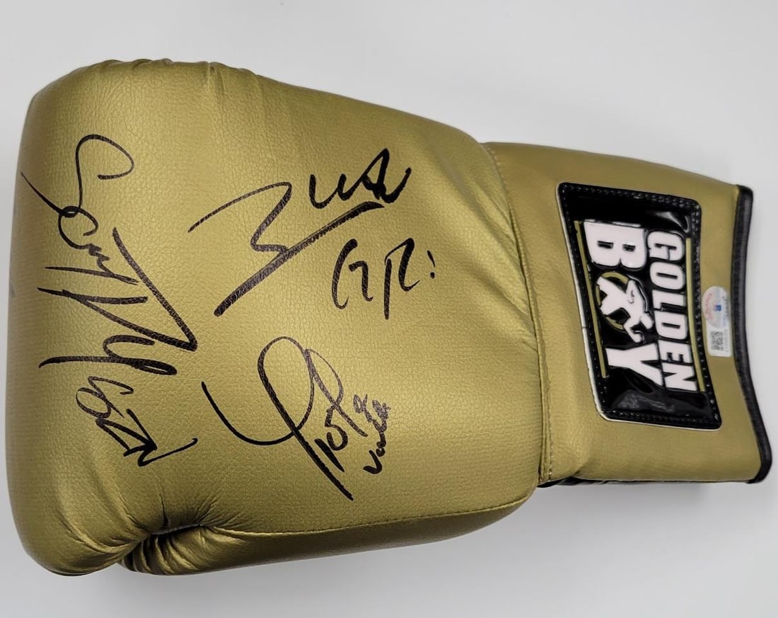 Signed Boxing Glove by Gilberto Zurdo and John Ramirez BAS Authenticated (1 of 7)
