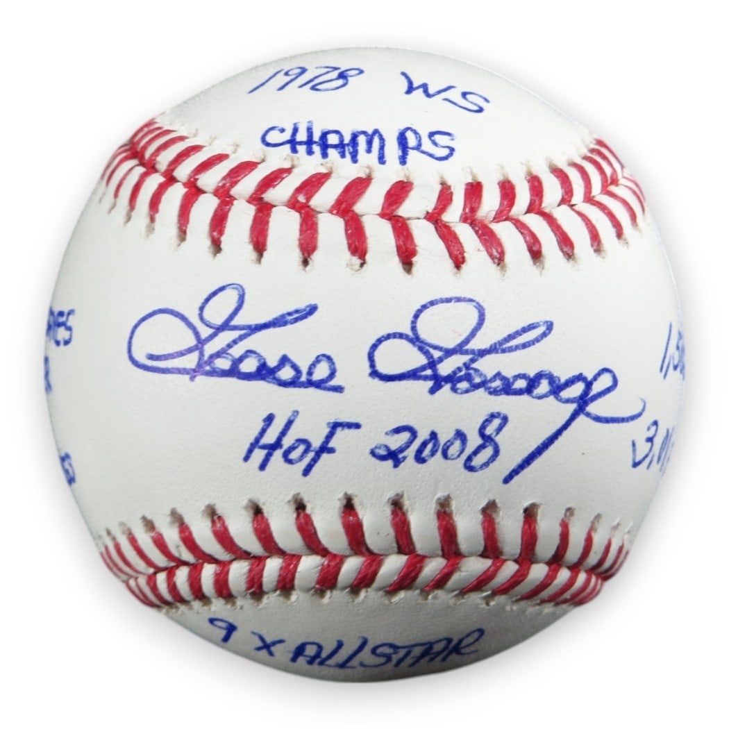 Goose Gossage Autographed Baseball Yankees Inscribed JSA Authenticated: Goose Gossage Autographed Baseball Yankees Inscribed JSA Authenticated Celebrate the legacy of Goose Gossage with this authentic autographed baseball, featuring his signature and inscribed with notabl