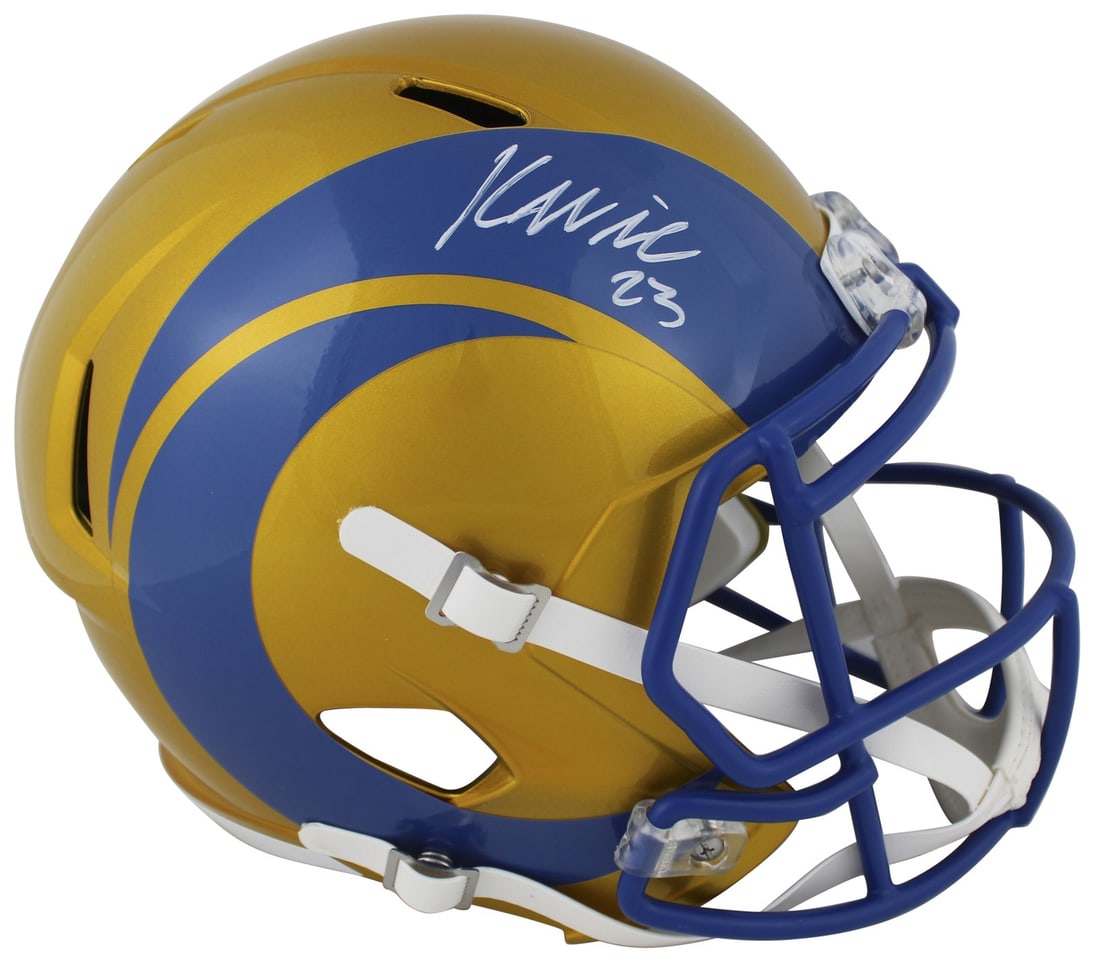Kyren Williams Signed Rams Flash Full Size Speed Helmet BAS Authenticated (1 of 3)