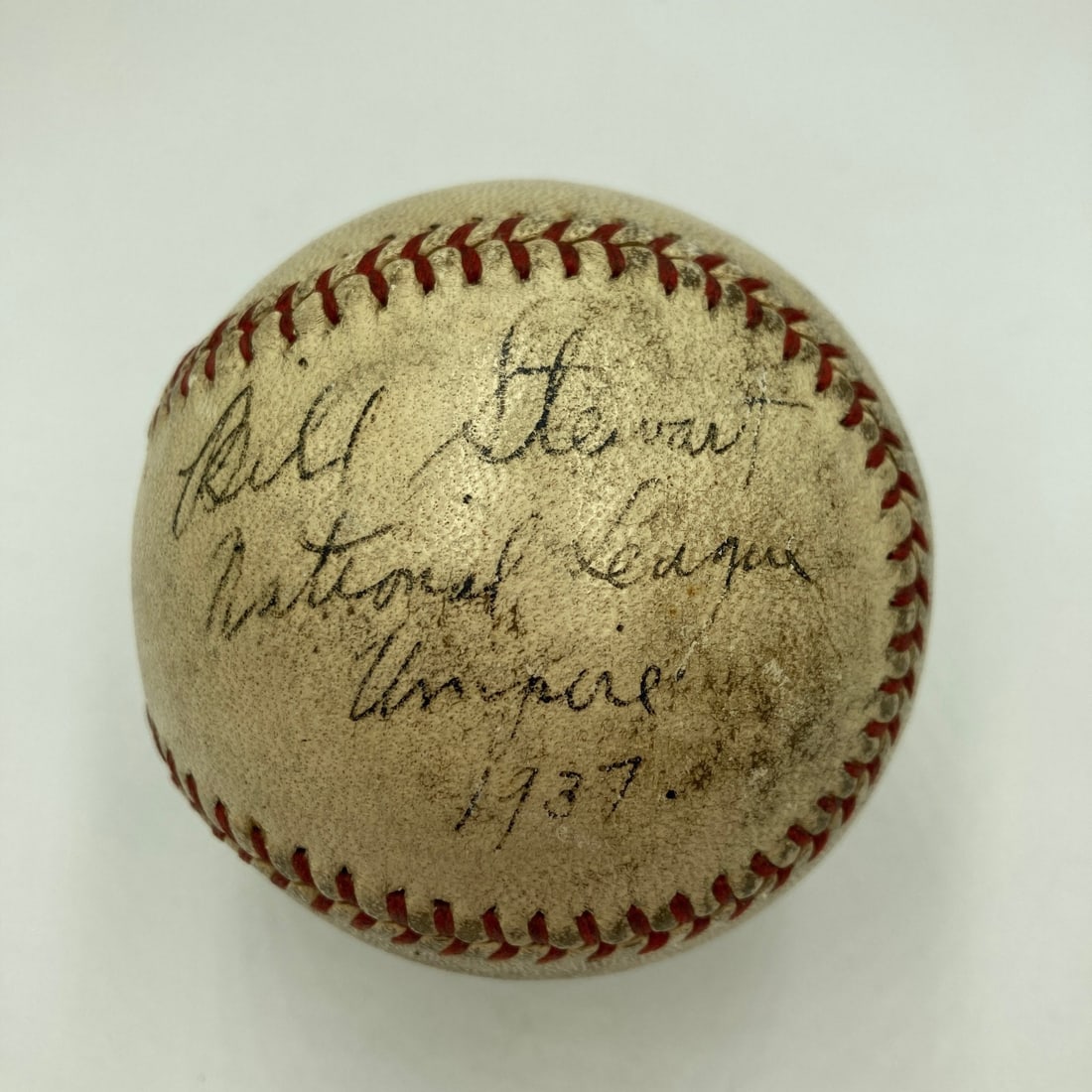1937 National League Baseball Signed by Bill Stewart JSA Authenticated (1 of 7)