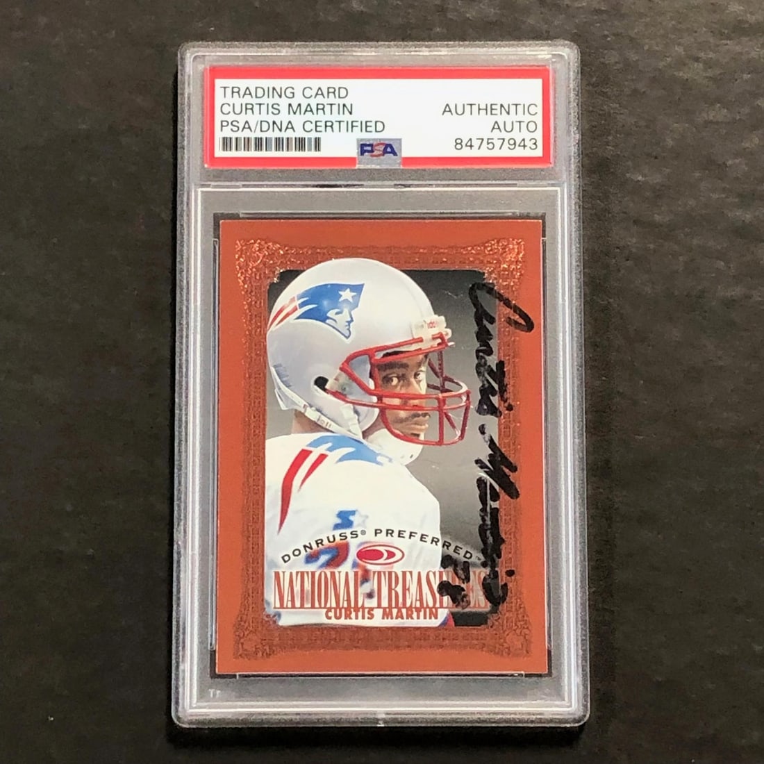 1995 National Treasure Curtis Martin Signed Card AUTO PSA/DNA Authentic (1 of 2)