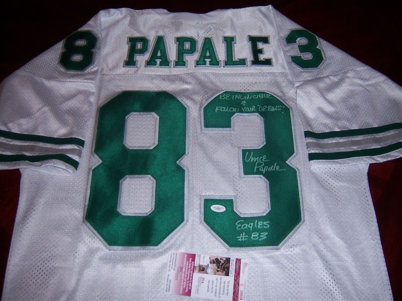 Philadelphia Eagles Jersey Signed by Vince Papale with JSA COA (1 of 2)
