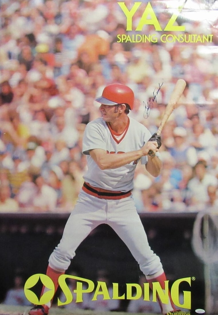 Carl Yastrzemski Signed 23x25 Lithograph Poster Boston Red Sox JSA Authenticated (1 of 3)