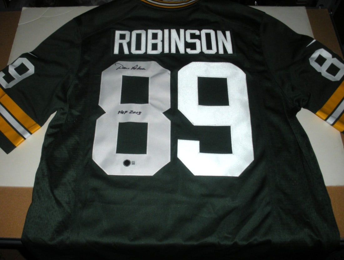 Signed Nike Green Bay Packers Jersey Dave Robinson With JSA COA: Signed Nike Green Bay Packers Jersey Dave Robinson With JSA COA This is an officially licensed Nike Green Bay Packers jersey signed by Dave Robinson. The jersey is authenticated by JSA/COA and represe