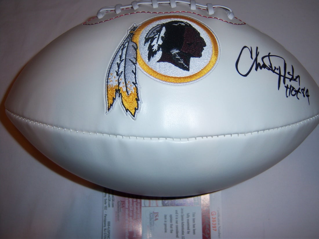 Autographed Washington Redskins Football by Charley Taylor with JSA COA (1 of 1)