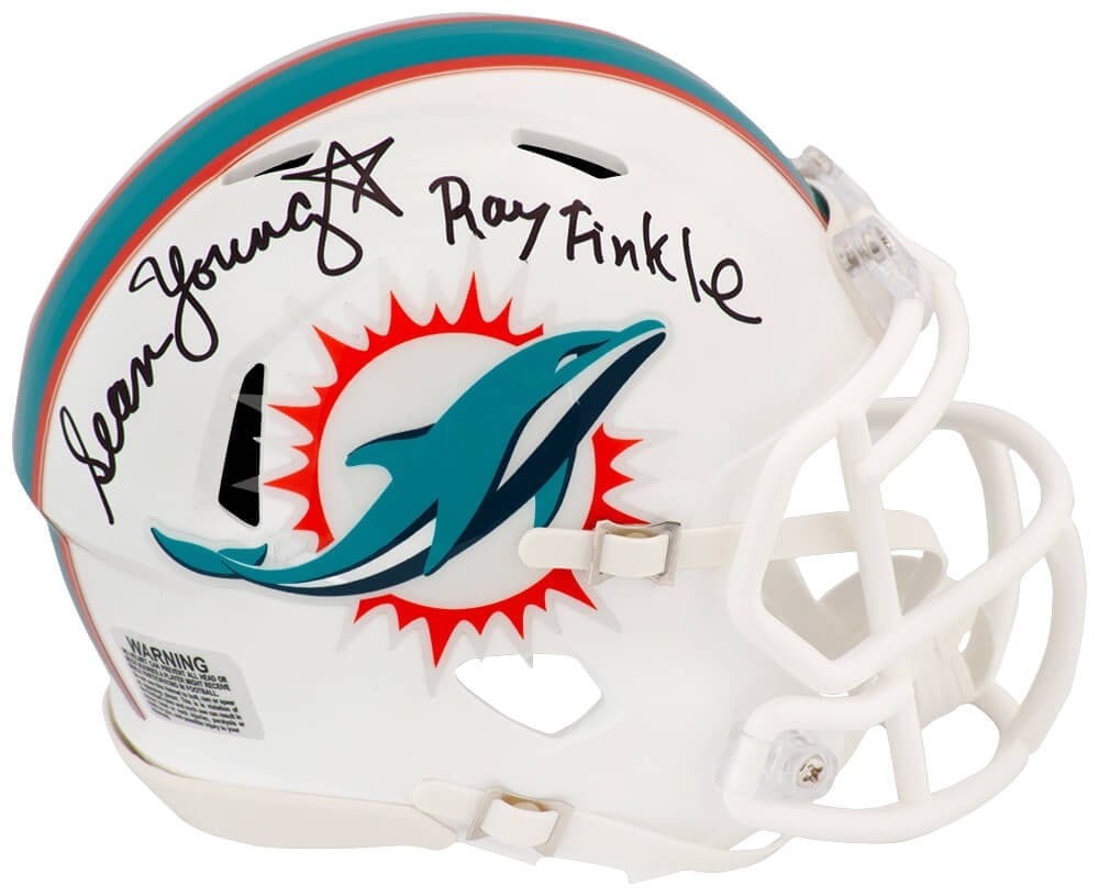 Miami Dolphins Mini Helmet Signed by Sean Young as Ray Finkle with COA (1 of 1)