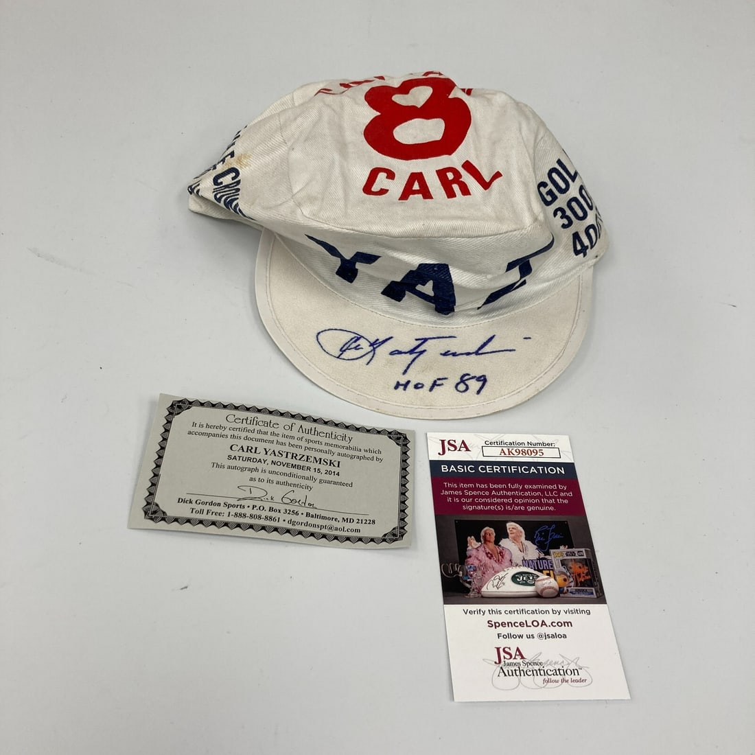 Carl Yastrzemski Signed 1983 Final Game Baseball Hat JSA Authenticated (1 of 11)