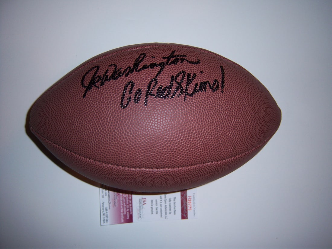 Joe Washington Autographed NFL Football JSA Authenticated Washington Redskins: Joe Washington Autographed NFL Football JSA Authenticated Washington Redskins This is an original football signed by Joe Washington, featuring authentication from JSA/COA. The ball represents the Wash