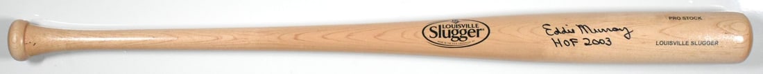 Blonde Louisville Slugger Bat Autographed by Eddie Murray Beckett W Holo (1 of 2)