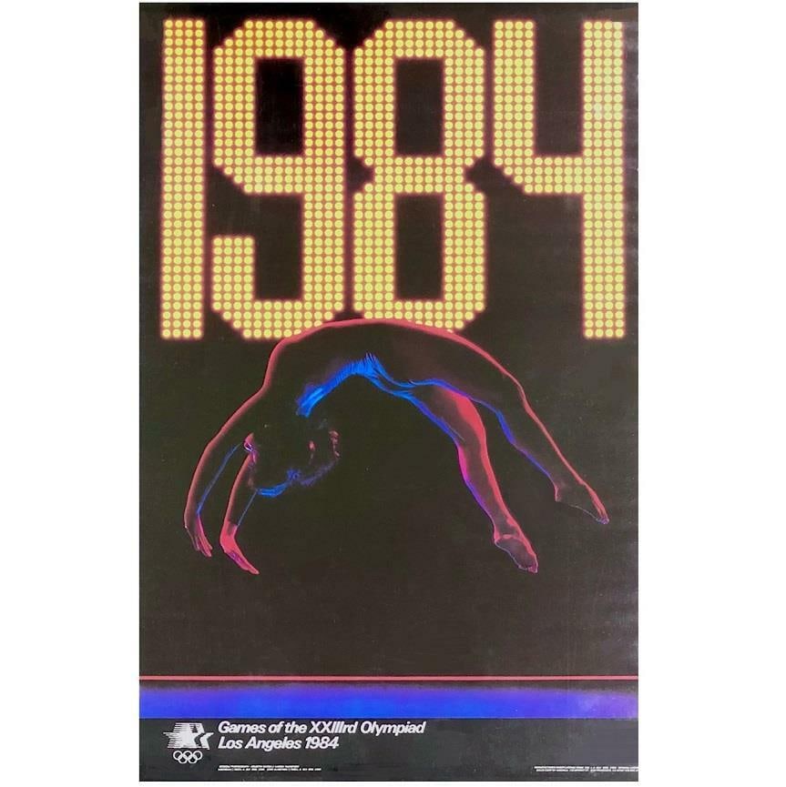22x34 Inch Gymnastics Poster from 1984 Los Angeles Olympic Games (1 of 4)