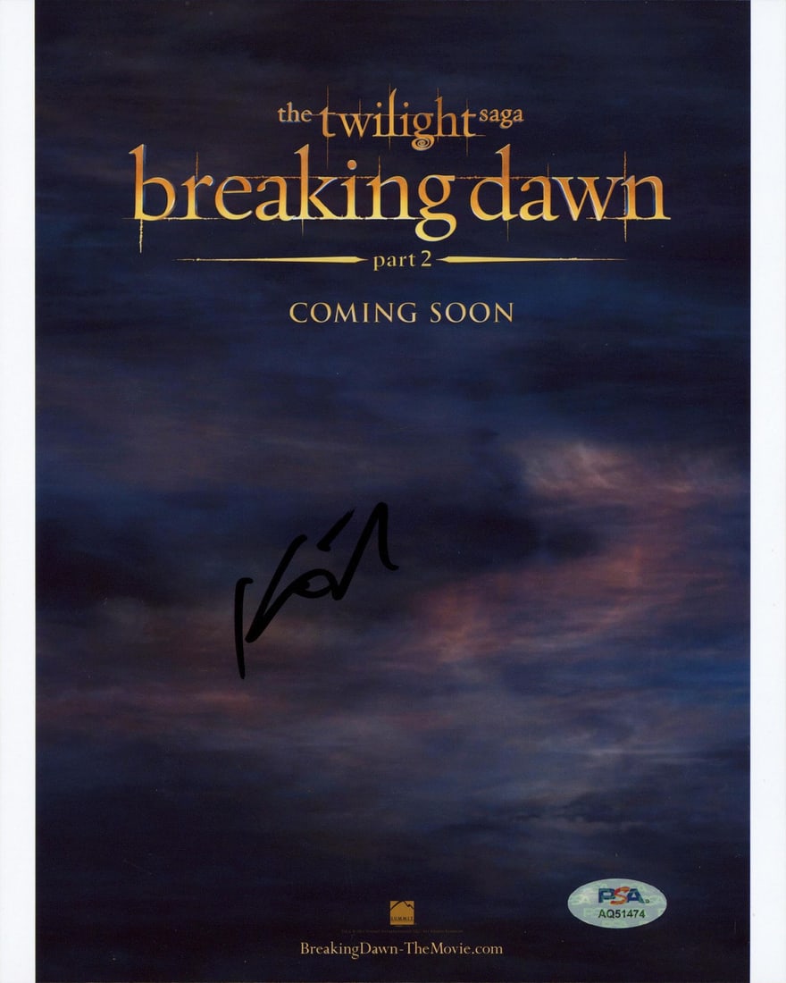 Kristen Stewart Signed 8x10 Photo from Twilight with PSA DNA Authentication: Kristen Stewart Signed 8x10 Photo from Twilight with PSA DNA Authentication This is an authentic 8x10 vertical photograph personally signed by Kristen Stewart, known for her role in Twilight. The auto