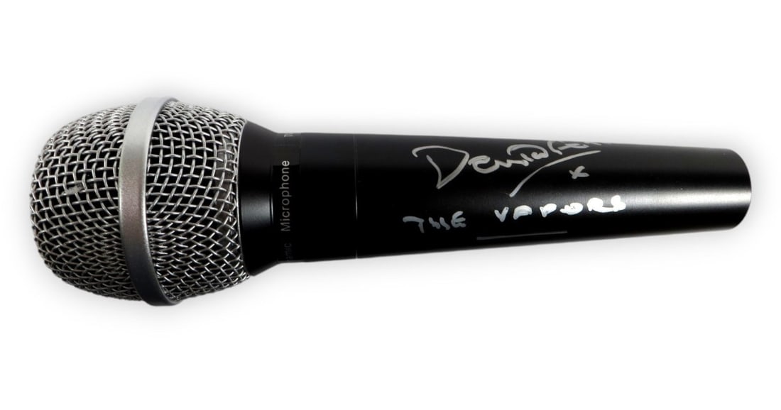 Microphone Signed by The Vapors Vocalist David Fenton JSA Authenticated (1 of 3)