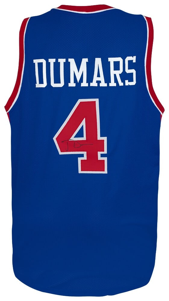 Joe Dumars Signed Blue Custom Jersey Detroit Pistons COA: Joe Dumars Signed Blue Custom Jersey Detroit Pistons COA Joe Dumars Signed Blue Custom Jersey Detroit Pistons COA This is a signed blue custom basketball jersey from Joe Dumars, a legendary player of 