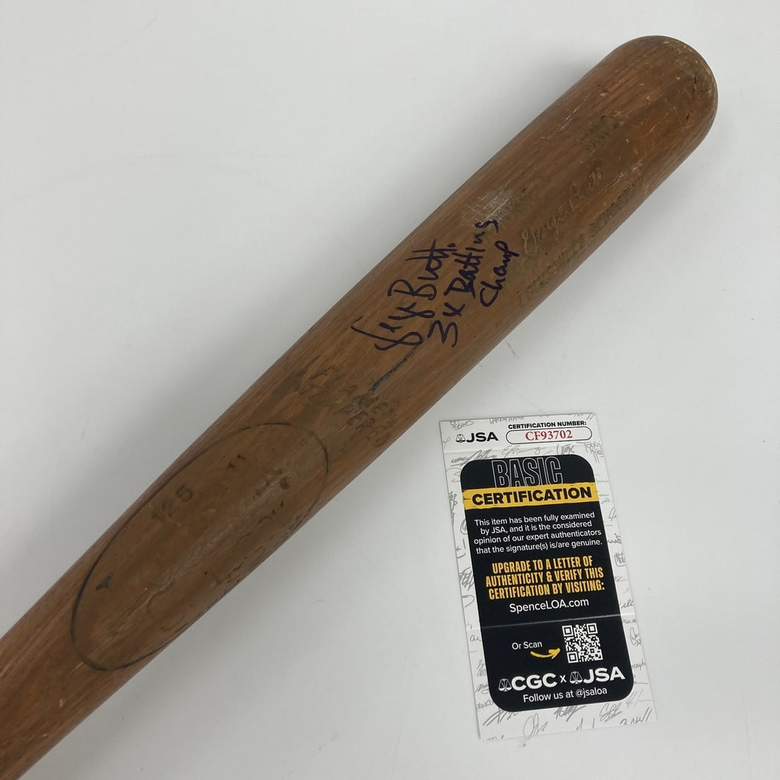 George Brett Signed 1970s Vintage Baseball Bat JSA COA (1 of 9)