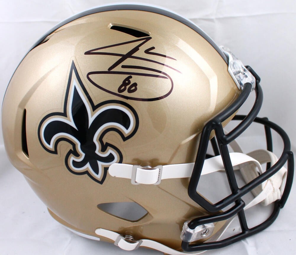 Jarvis Landry Signed New Orleans Saints Full Size Helmet Beckett Auth: Jarvis Landry Signed New Orleans Saints Full Size Helmet Beckett Auth This is an original full-size speed helmet autographed by NFL player Jarvis Landry, a member of the New Orleans Saints. The helmet