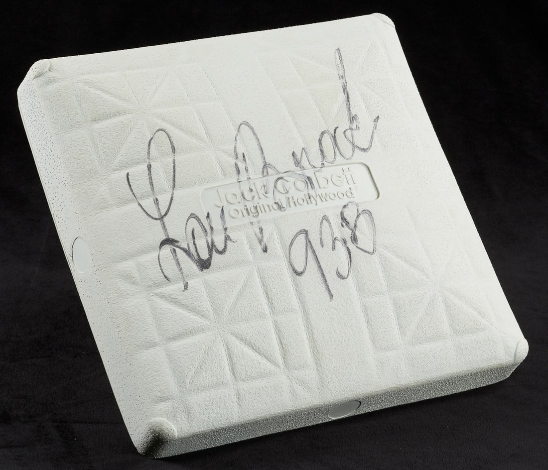 Lou Brock Signed Full Size Stadium Base with Beckett COA 938 Steals (1 of 4)