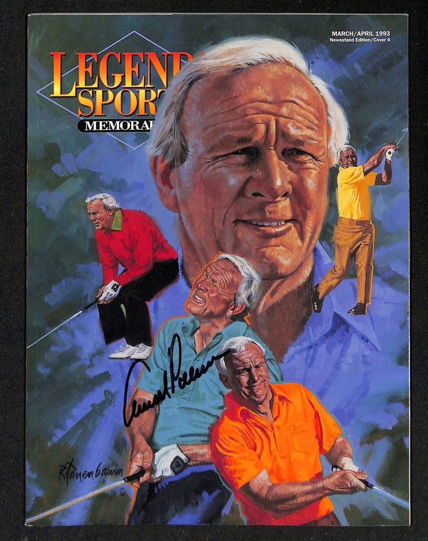Arnold Palmer Signed Mar/Apr 1963 Legends Magazine JSA Certified: Arnold Palmer Signed Mar/Apr 1963 Legends Magazine JSA Certified This is an original Arnold Palmer signed Mar/Apr 1963 Legends Sports Memorabilia Magazine, a must-have for golf enthusiasts and collect