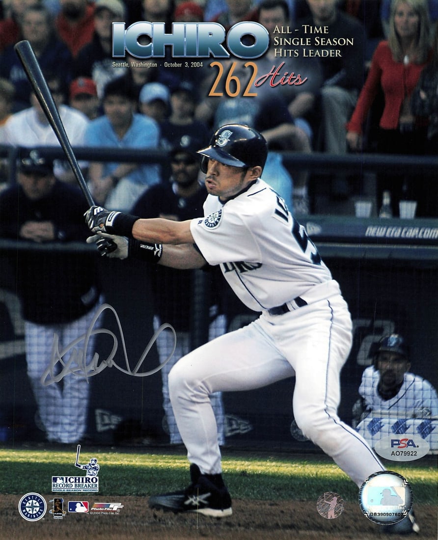 Ichiro Suzuki Autographed 8x10 Photo PSA/DNA Seattle Mariners (1 of 1)