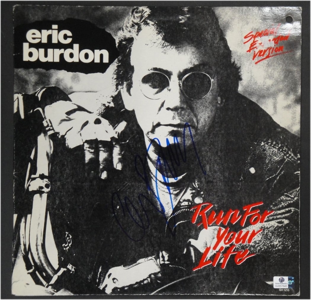 Eric Burdon Hand Signed Record Cover Run for Your Life JSA Authenticated: Eric Burdon Hand Signed Record Cover Run for Your Life JSA Authenticated This is an original record cover of 'Run for Your Life' hand-signed by Eric Burdon, featuring authentic James Spence Authentica