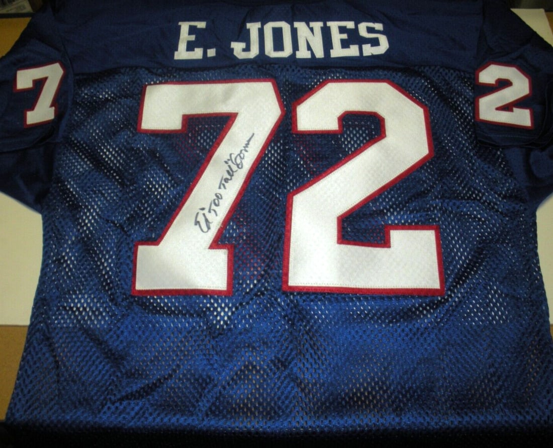 Signed Wilson Jersey Ed Too Tall Jones Tennessee State With COA (1 of 2)