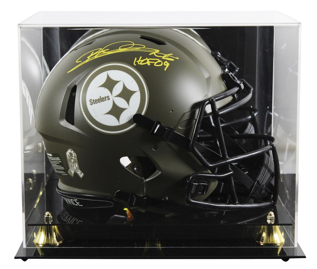 Rod Woodson Signed Steelers Helmet HOF 2009 BAS Authenticated: Rod Woodson Signed Steelers Helmet HOF 2009 BAS Authenticated This is an autographed alternate Salute To Service full-size Speed Proline helmet personally signed by Rod Woodson, a legendary player of 