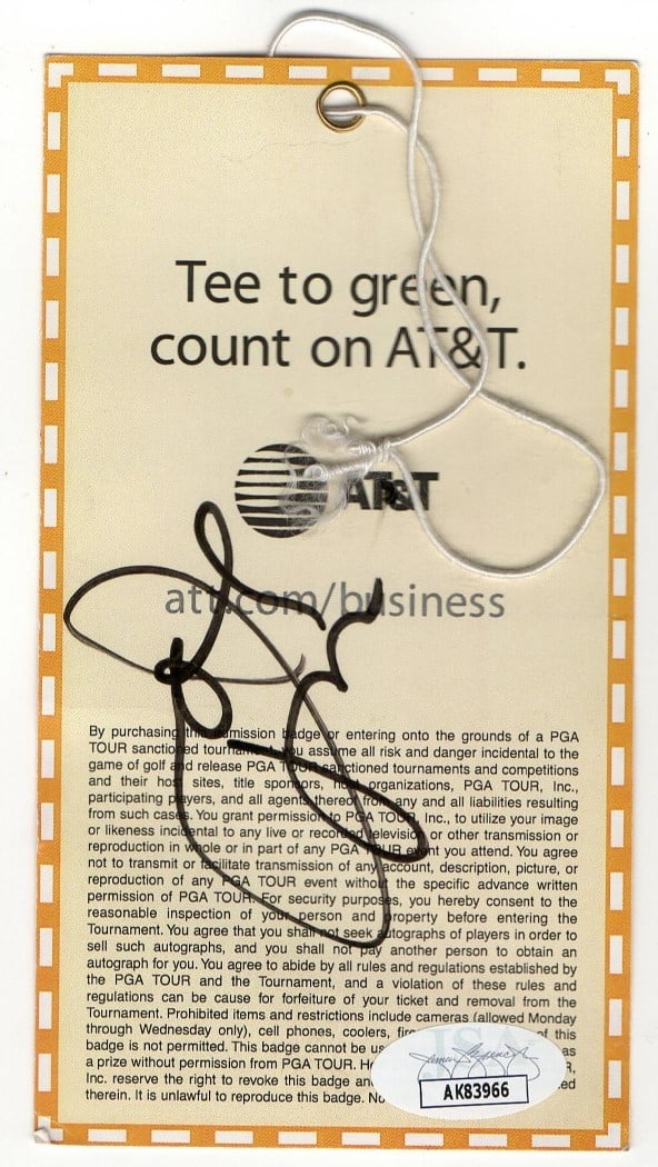 Joe Pesci Authentic Signed Golf Pass JSA Certified Autograph: Joe Pesci Authentic Signed Golf Pass JSA Certified Autograph This golf pass features the authentic signature of acclaimed actor Joe Pesci. The autograph has been authenticated by James Spence Authenti