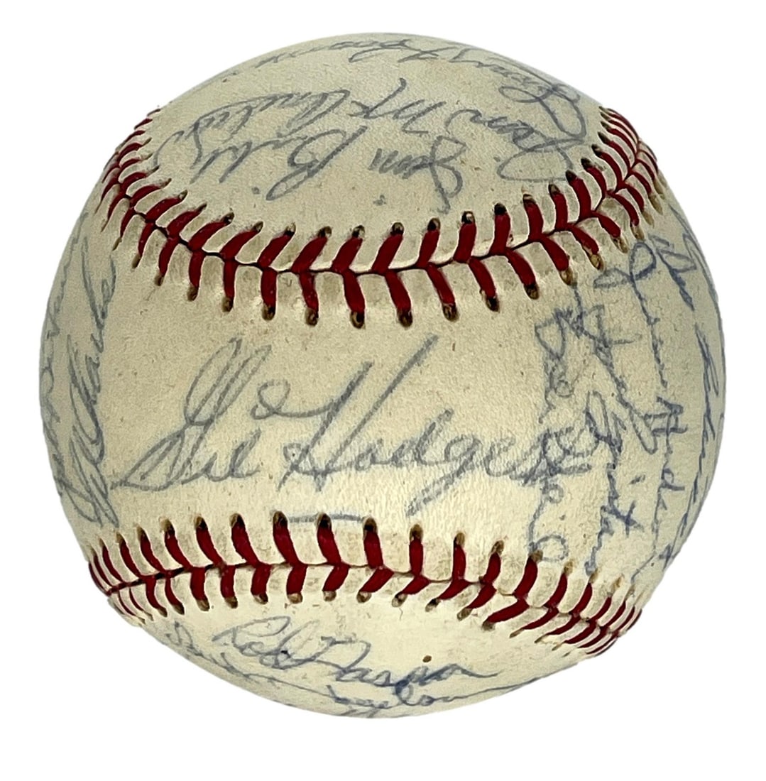 PSA DNA Authenticated 1969 Mets Baseball With 27 Team Signatures Including Hodges (1 of 7)