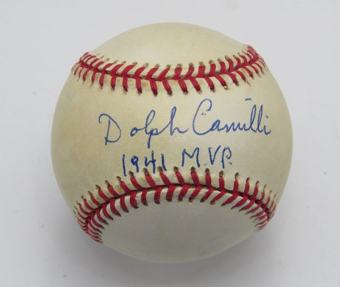 Dolph Camilli Signed Inscribed Baseball Brooklyn Dodgers PSA/DNA (1 of 2)