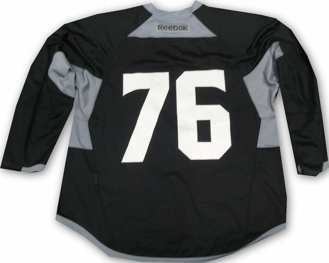 Los Angeles Kings Game-Used Practice Jersey Black McDonald's Patch (1 of 5)