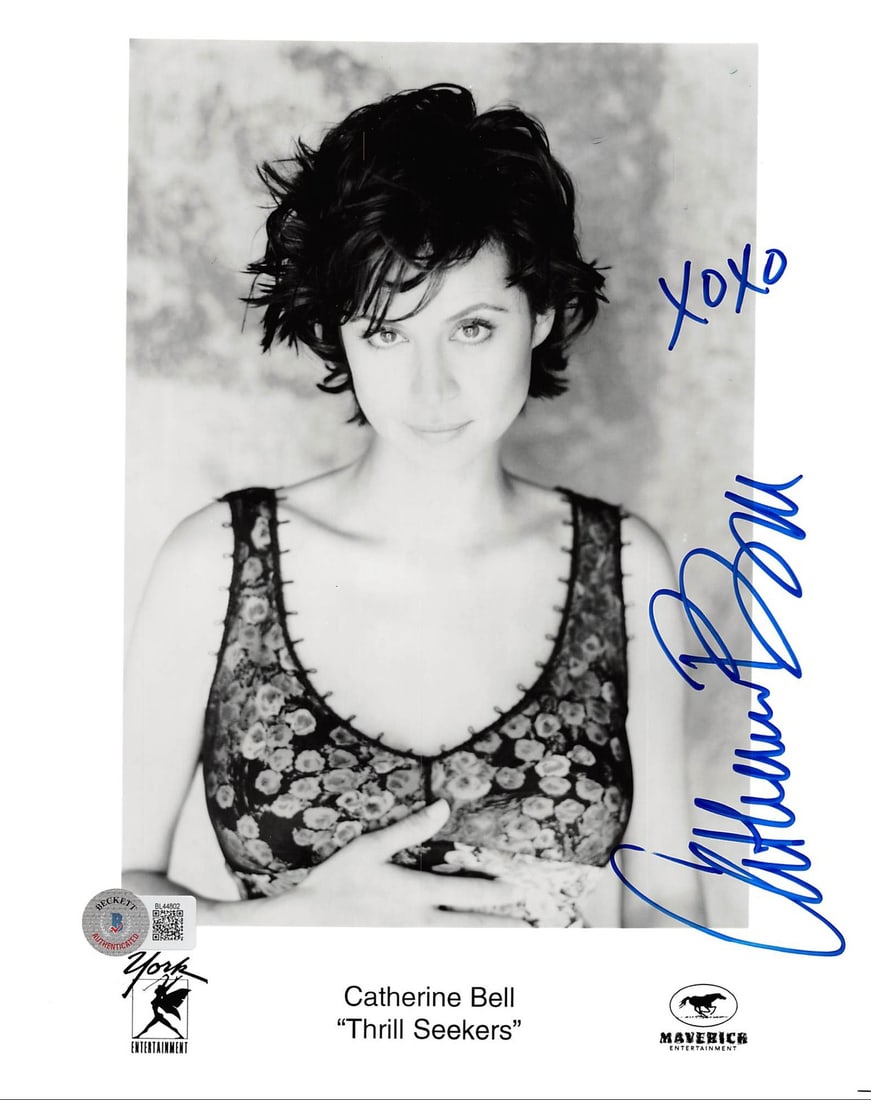 Signed Catherine Bell 8x10 Photograph XOXO BAS Authenticated: Signed Catherine Bell 8x10 Photograph XOXO BAS Authenticated This 8x10 photograph features Catherine Bell from "Thrill Seekers" and includes the inscription "XOXO." The photo has been personally signe