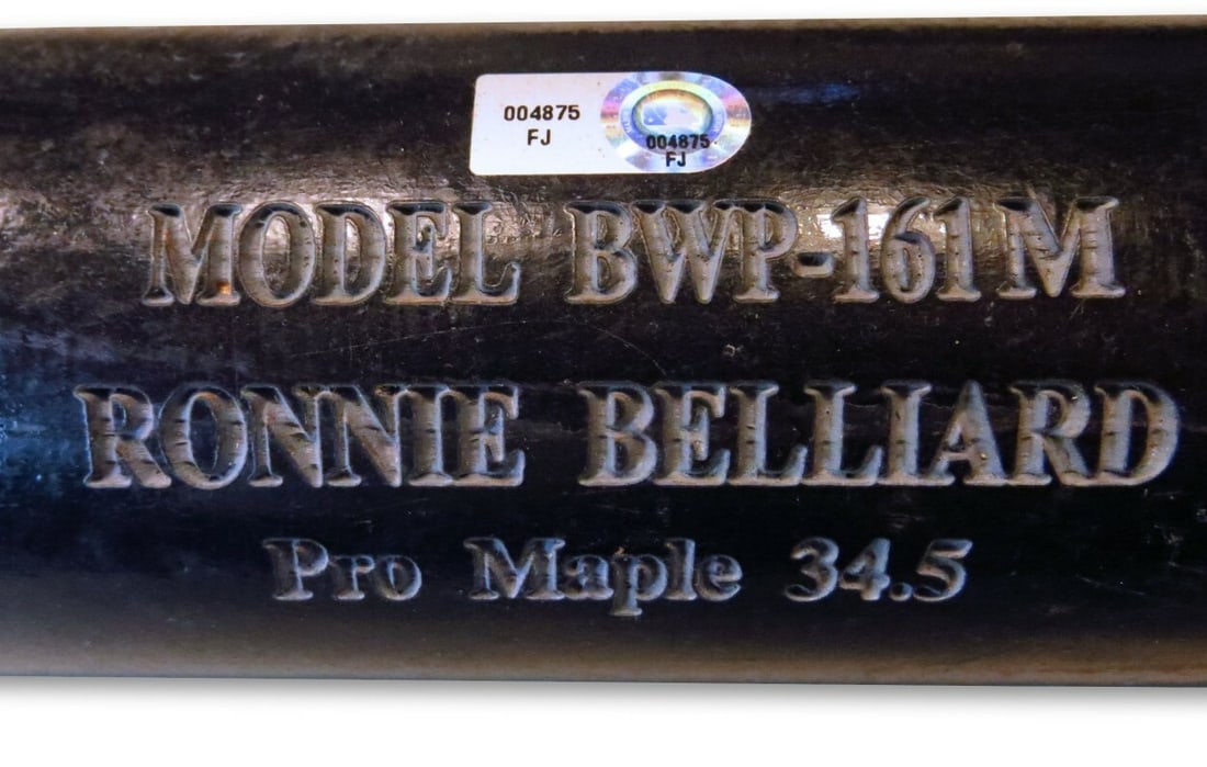 MLB Authenticated Ronnie Belliard Los Angeles Dodgers Game Used BWP Bat 2010 (1 of 5)