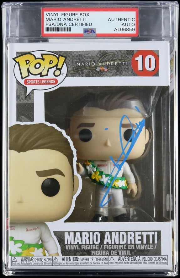 Mario Andretti Autographed Funko Pop PSA/DNA NASCAR Collectible (1 of 2)