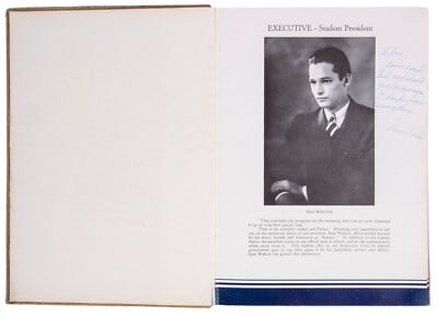 Sam Walton Signed 1936 Yearbook The 1936 Cresset Beckett JSA COA (1 of 13)