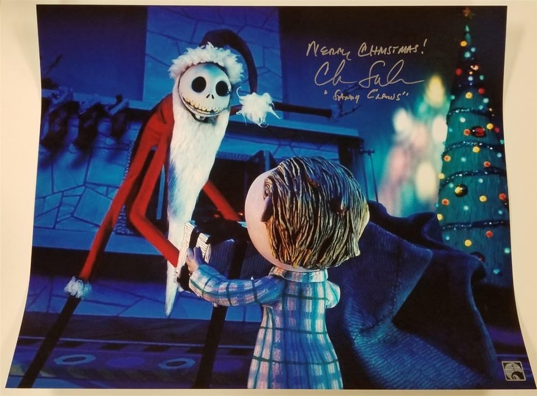 16x20 Nightmare Before Christmas Photo Signed by Chris Sarandon as Sandy Claws (1 of 1)