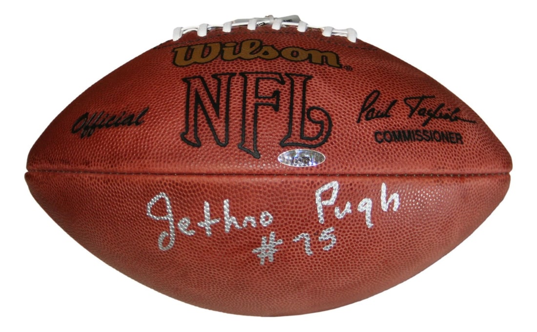 Dallas Cowboys NFL Ball Signed by Jethro Pugh with TRISTAR Authentication (1 of 2)
