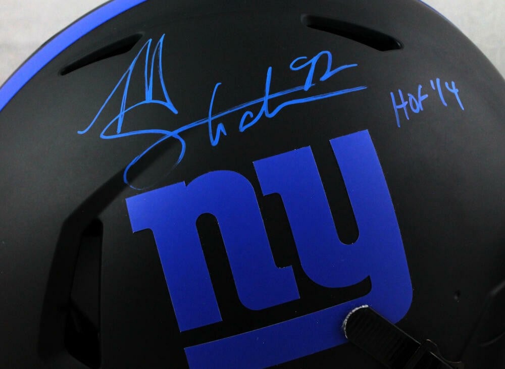 Signed Full Size Eclipse Giants Helmet Michael Strahan HOF Beckett Authenticated - 2