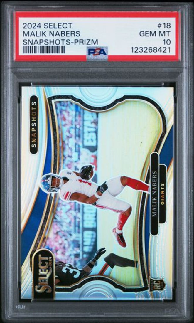 2024 Panini Select Malik Nabers Rookie RC Card PSA 10 Authenticated (1 of 2)