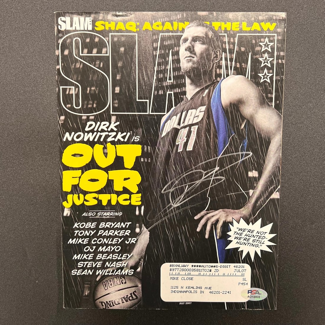 Dirk Nowitzki Signed SLAM Magazine with PSA/DNA Authentication (1 of 2)