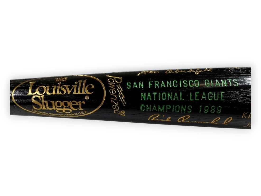 San Francisco Giants 1989 National League Champions Commemorative Baseball Bat: San Francisco Giants 1989 National League Champions Commemorative Baseball Bat This is an original 1989 San Francisco Giants baseball bat created to honor the team's achievement as National League Cha