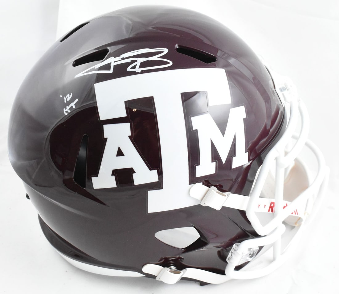 Texas A&M Aggies Full Size Speed Helmet Signed by Johnny Manziel Beckett Authenticated (1 of 5)