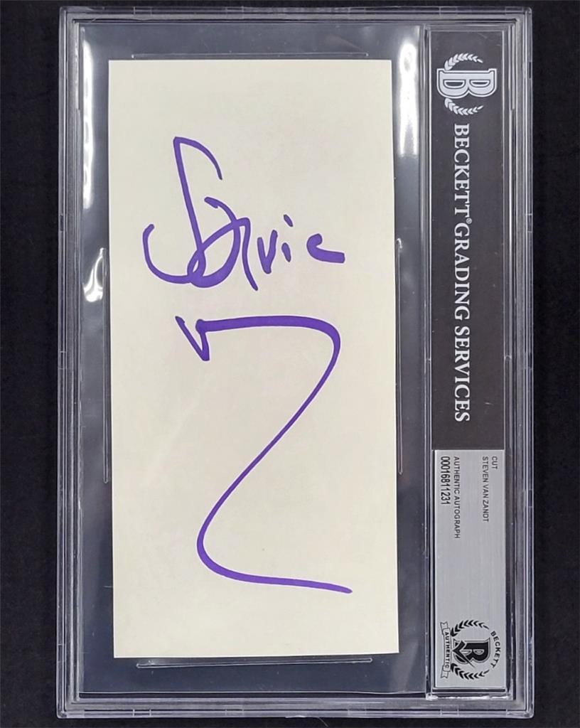 Steven Van Zandt Signed Autograph Cut Beckett Authenticated E Street Band Sopranos (1 of 3)