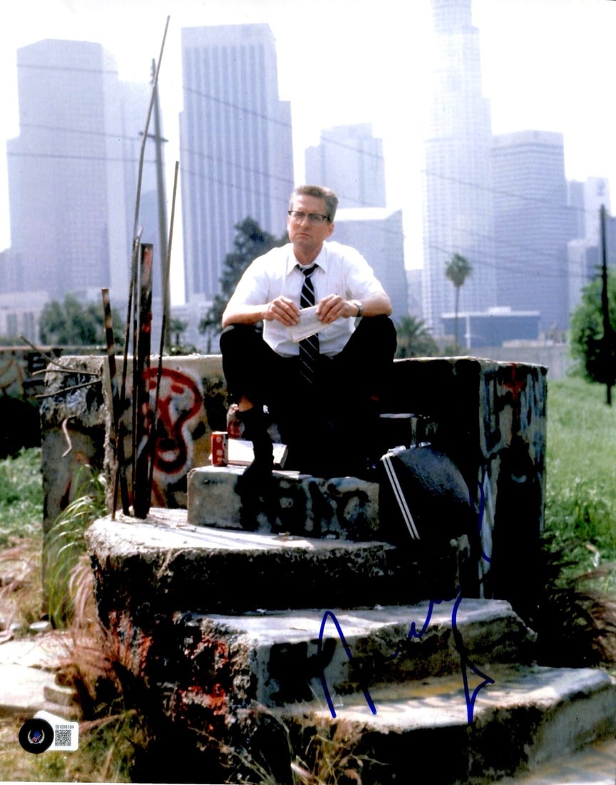 Michael Douglas Signed 11x14 Falling Down Photo Beckett Authenticated: Michael Douglas Signed 11x14 Falling Down Photo Beckett Authenticated This stunning 11x14 photograph captures a moment from the iconic film "Falling Down," featuring a bold autograph from acclaimed ac
