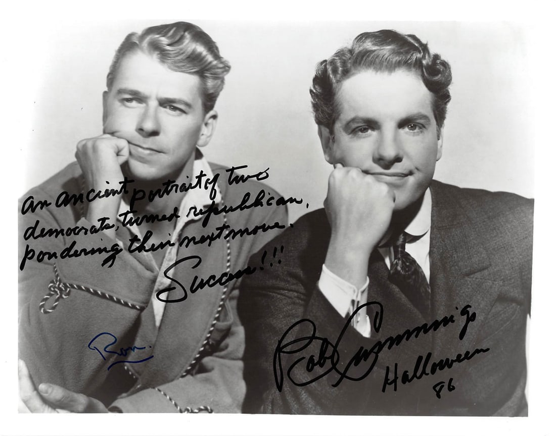 Ronald Reagan Bob Cummings Signed 8x10 Photo BAS Authentication: Ronald Reagan Bob Cummings Signed 8x10 Photo BAS Authentication This remarkable 8x10 photo features authentic signatures from both Ronald Reagan and Bob Cummings, showcasing a unique piece of history.
