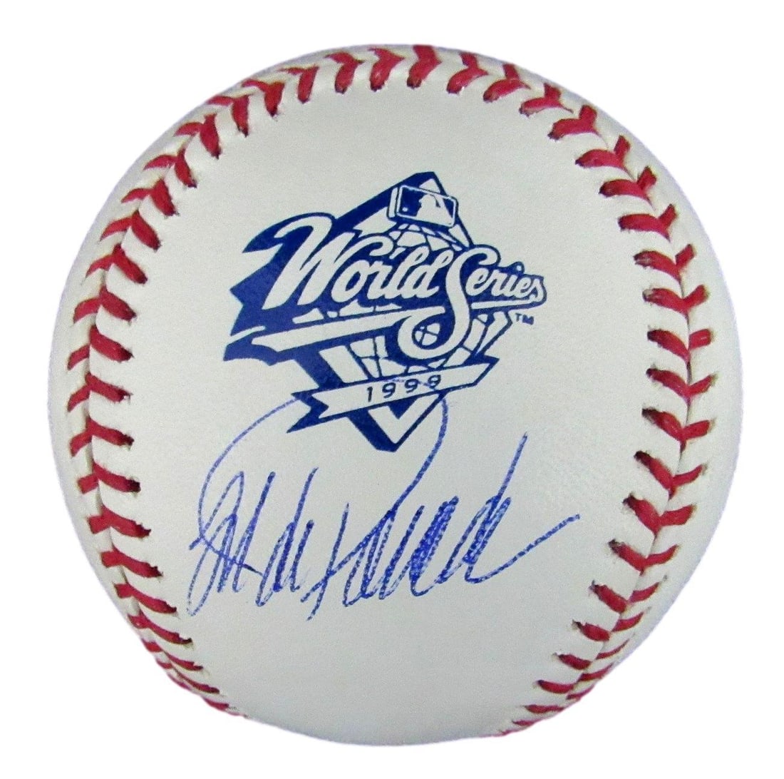 Jorge Posada Signed 1999 World Series Baseball NY Yankees Beckett Authenticated: Jorge Posada Signed 1999 World Series Baseball NY Yankees Beckett Authenticated This is an original autographed baseball from the 1999 World Series, signed by Jorge Posada of the New York Yankees. The