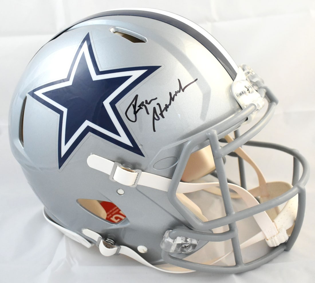 Dallas Cowboys Full Size Authentic Helmet Signed by Roger Staubach Beckett Holo (1 of 5)